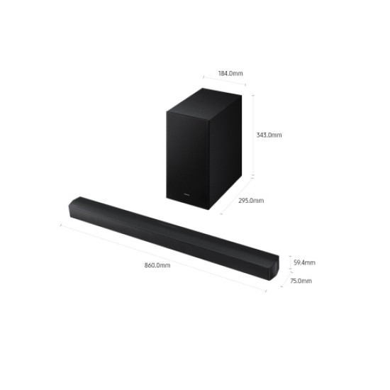 Samsung B-series HW-B650F Soundbar Garso sistema, 3.1 ch, Juoda