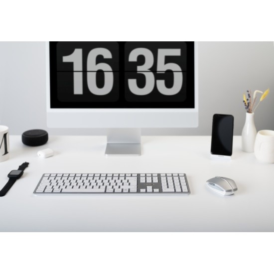 Cherry GENTIX BT (JW-7500-20) Belaidė pelė, Bluetooth, 2000 DPI, Frosted Silver