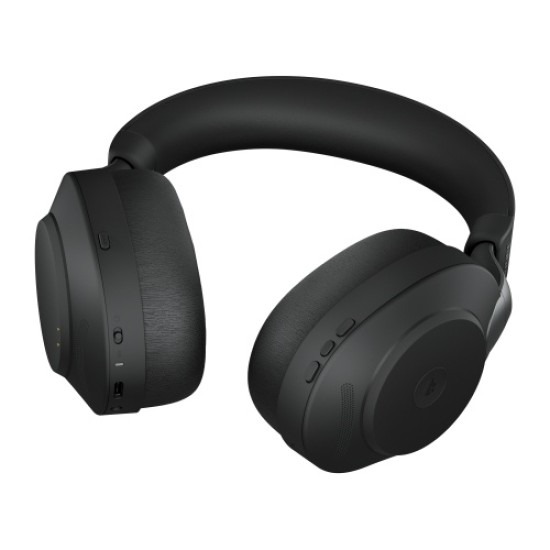 Jabra Evolve2 85 MS Stereo Laidinės/Belaidės ausinės, Bluetooth, USB-A, Charging Stand, Juoda