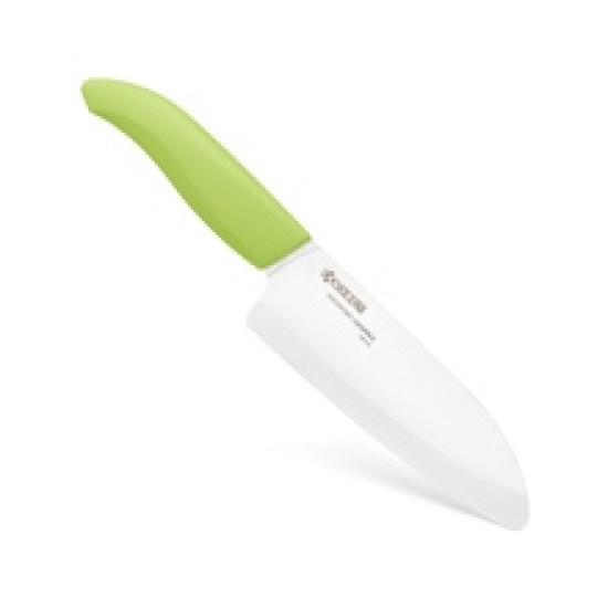 Kyocera FK140CP10NGR SANTOKU KNIFE & PEELER Rinkinys, peilis (14 cm ašmenys) ir skustukas, Žalia