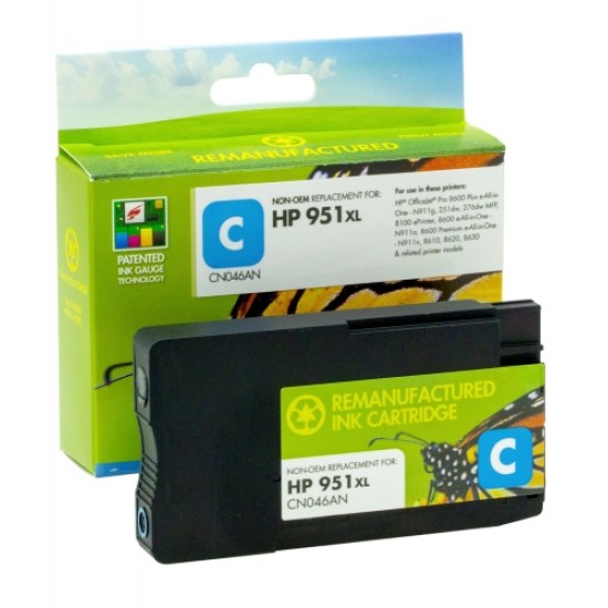 Neoriginali Static Control HP 951XL (CN046AE) Nauja mikroschema, žydra kasetė