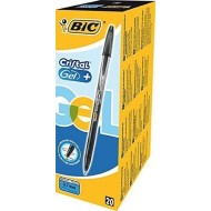 Bic Gelinis rašiklis CristalGel 0.7 mm, juodas, pakuotėje 20 vnt. 721286