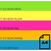 Spalvotas Neon popierius Double A, 75g, A4, 500 lapų, Rainbow 4, 5 Neon spalvų