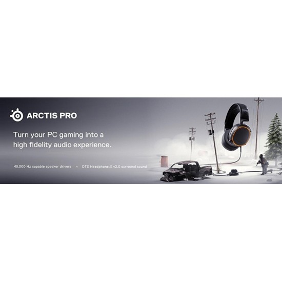 SteelSeries Arctis Pro Laidinės žaidimų ausinės, 3.5mm jack, USB, Juoda