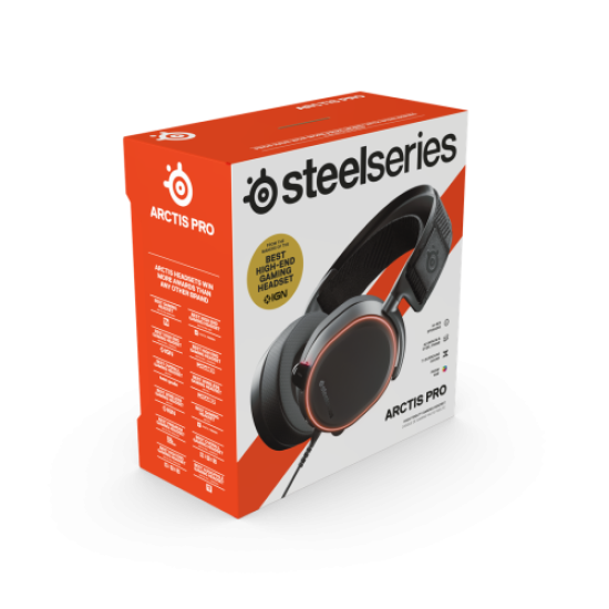 SteelSeries Arctis Pro Laidinės žaidimų ausinės, 3.5mm jack, USB, Juoda