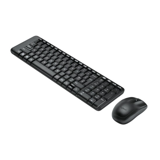 Logitech MK220 Combo Belaidė klaviatūra + pelė, US, Juoda