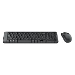 Logitech MK220 Combo Belaidė klaviatūra + pelė, US, Juoda