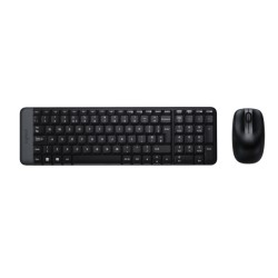 Logitech MK220 Combo Belaidė klaviatūra + pelė, US, Juoda