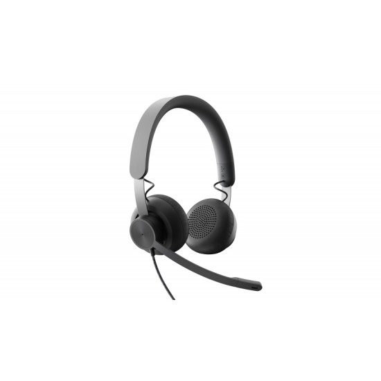 Ausinės Logitech Zone Wired UC, Tamsiai pilkos