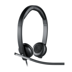 Logitech H650e Stereo Laidinės ausinės USB-A, Juoda