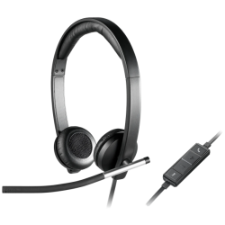 Logitech H650e Stereo Laidinės ausinės USB-A, Juoda