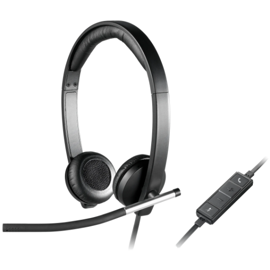 Logitech H650e Stereo Laidinės ausinės USB-A, Juoda