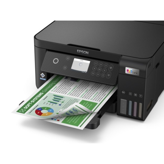 Epson EcoTank L6260 Spausdintuvas rašalinis spalvotas MFP A4 33 ppm USB Wi-Fi Ethernet LAN