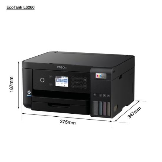 Epson EcoTank L6260 Spausdintuvas rašalinis spalvotas MFP A4 33 ppm USB Wi-Fi Ethernet LAN