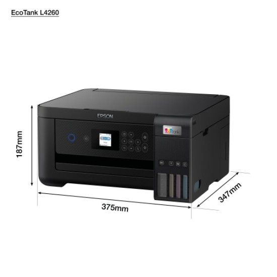 Epson EcoTank L4260 Spausdintuvas rašalinis spalvotas MFP A4 33 ppm USB Wi-Fi Ethernet LAN