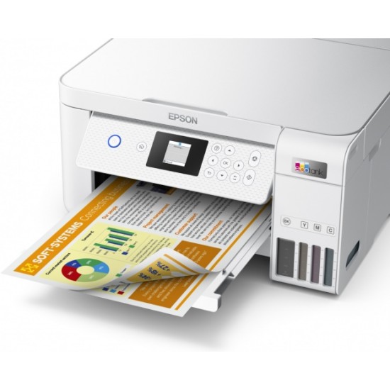 Epson EcoTank L4266 Spausdintuvas rašalinis spalvotas MFP A4 33 ppm USB Wi-Fi Ethernet LAN