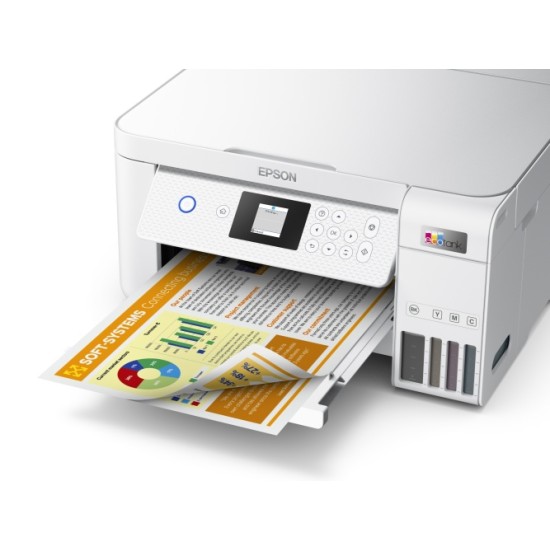 Epson EcoTank L4266 Spausdintuvas rašalinis spalvotas MFP A4 33 ppm USB Wi-Fi Ethernet LAN