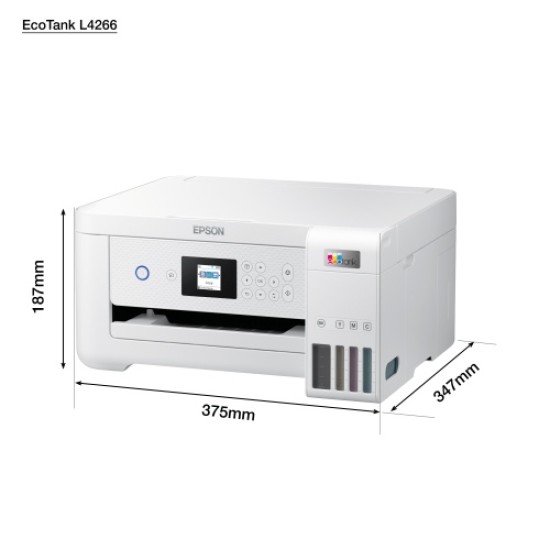 Epson EcoTank L4266 Spausdintuvas rašalinis spalvotas MFP A4 33 ppm USB Wi-Fi Ethernet LAN