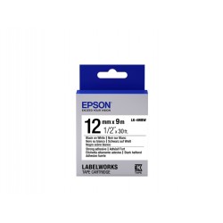 Epson LK-4WBW (C53S654016) Ženklinimo juostos kasetė, Strong Adhesive, Black on White (12mm, 9m)
