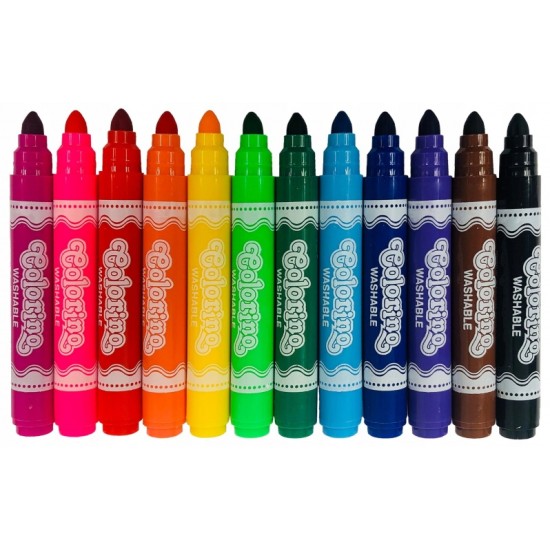 Flomasteriai Colorino Kids Jumbo, 12 spalvų