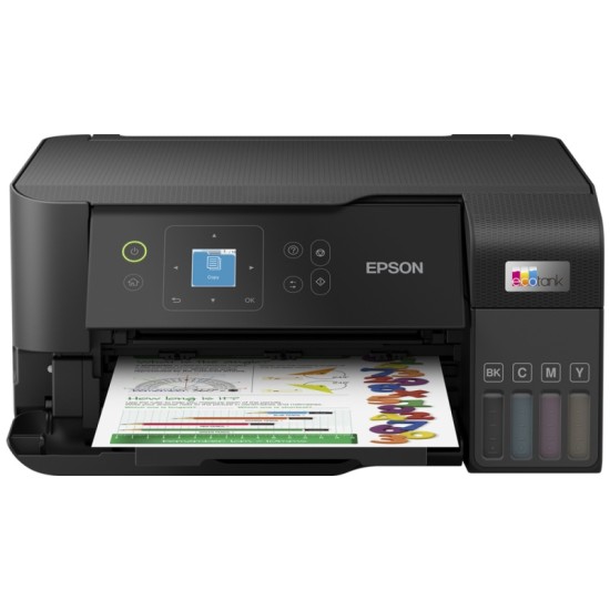 Epson EcoTank L3560 Spausdintuvas rašalinis spalvotas MFP A4 33 ppm USB Wi-Fi