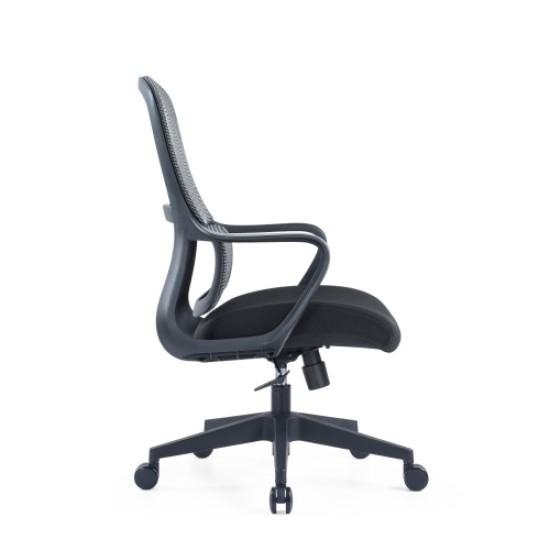 Up Up Darwin ergonominė biuro kėdė Juoda, Juodas audinys + Pilkas tinklelis