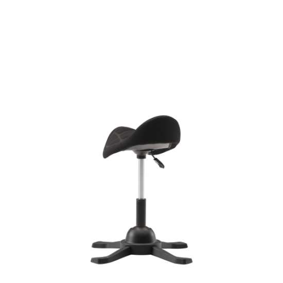 Up Up Toronto ergonominė balansinė kėdė Juoda, Juodas audinys, ilgesnis dujinis keltuvas