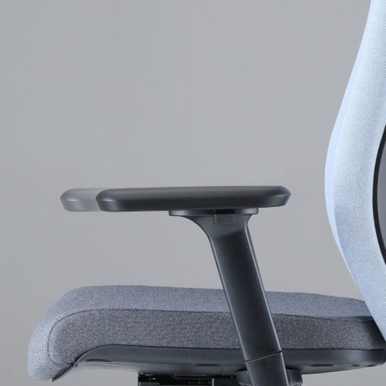 Up Up Athene ergonominė biuro kėdė Juoda, Pilkas + Mėlynas audinys