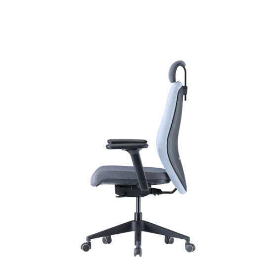 Up Up Athene ergonominė biuro kėdė Juoda, Pilkas + Mėlynas audinys