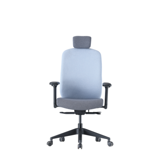 Up Up Athene ergonominė biuro kėdė Juoda, Pilkas + Mėlynas audinys
