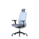Up Up Athene ergonominė biuro kėdė Juoda, Pilkas + Mėlynas audinys