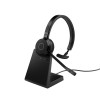 Jabra Evolve 65 TE MS Mono Link390a Belaidės ausinės, Bluetooth, USB-A, Charging Stand, Juoda