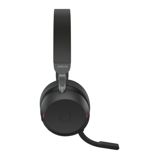 Jabra Evolve2 75 UC Link 380c Belaidės ausinės, Bluetooth, USB-C, Charging Stand, Juoda