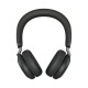 Jabra Evolve2 75 UC Link 380c Belaidės ausinės, Bluetooth, USB-C, Charging Stand, Juoda