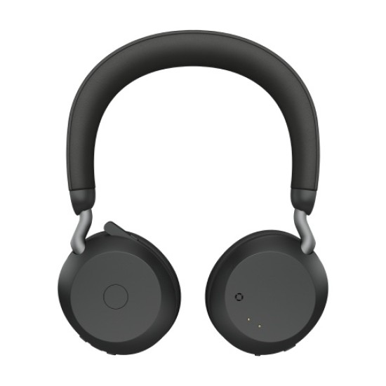 Jabra Evolve2 75 UC Link 380c Belaidės ausinės, Bluetooth, USB-C, Charging Stand, Juoda