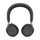 Jabra Evolve2 75 UC Link 380c Belaidės ausinės, Bluetooth, USB-C, Charging Stand, Juoda