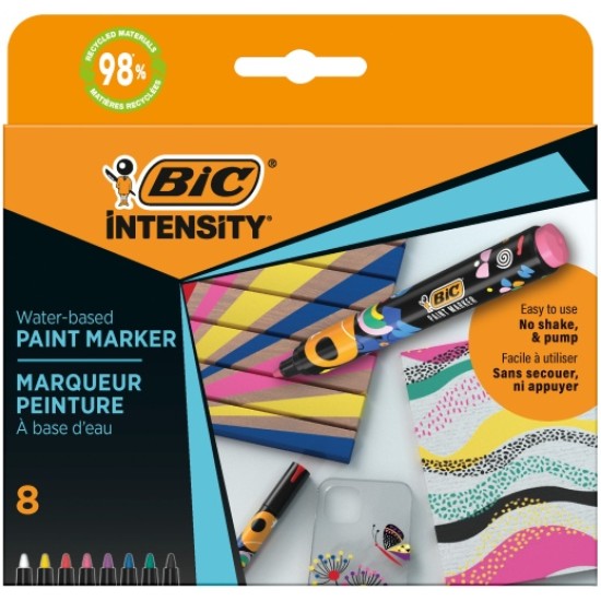 BIC Žymeklis Intensity Paint Marker 8 spalvų rinkinys