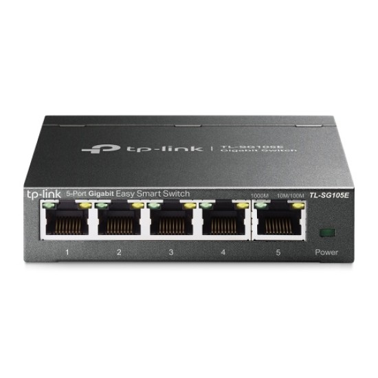 TP-Link TL-SG105E 5-Port Gigabit Easy Smart Šakotuvas 5 10/100/1000Mbps RJ45 ports