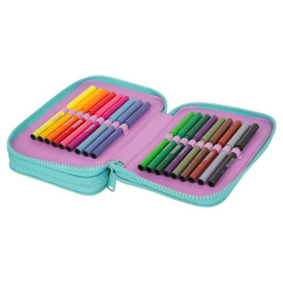 Forminis dviejų skyrių penalas su priedais CoolPack Jumper 2 Happy donuts