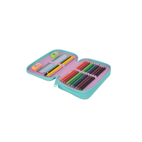 Forminis dviejų skyrių penalas su priedais CoolPack Jumper 2 Happy donuts