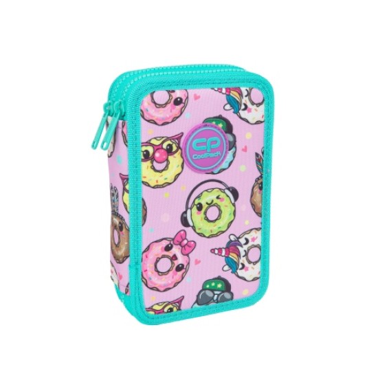 Forminis dviejų skyrių penalas su priedais CoolPack Jumper 2 Happy donuts