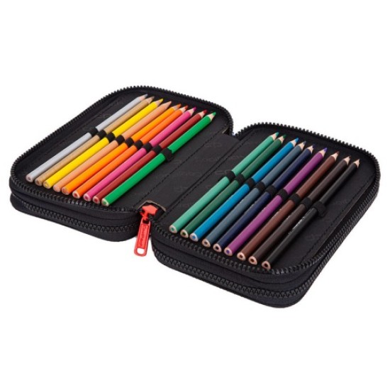 Forminis trijų skyrių penalas su priedais CoolPack Jumper 3 Catch me