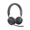 Logitech Zone Wireless 2 UC Belaidės ausinės, USB-C, USB-C Bluetooth receiver, Graphite