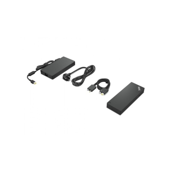 Lenovo ThinkPad Thunderbolt 4 Workstation Dock 230W (40B00300EU) Jungčių stotelė, laidinė, Juoda