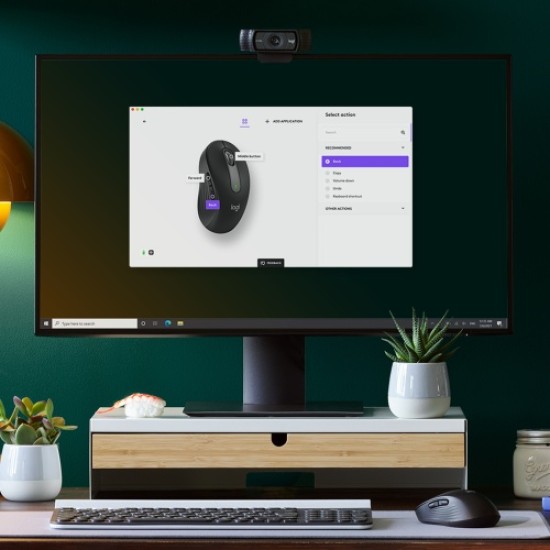 Pelė belaidė Logitech Signature M650 (910-006253) RF Wireless+Bluetooth Optical 4000 DPI, Graphite