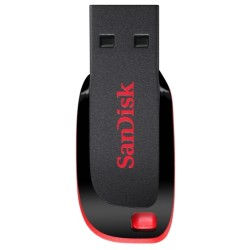 USB atmintinė SanDisk Cruzer Blade USB Flash Drive 32GB, Black, Red