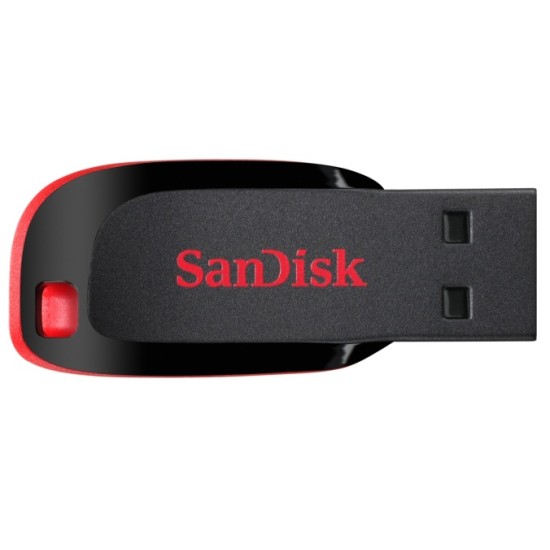 USB atmintinė SanDisk Cruzer Blade USB Flash Drive 32GB, Black, Red