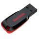 USB atmintinė SanDisk Cruzer Blade USB Flash Drive 32GB, Black, Red