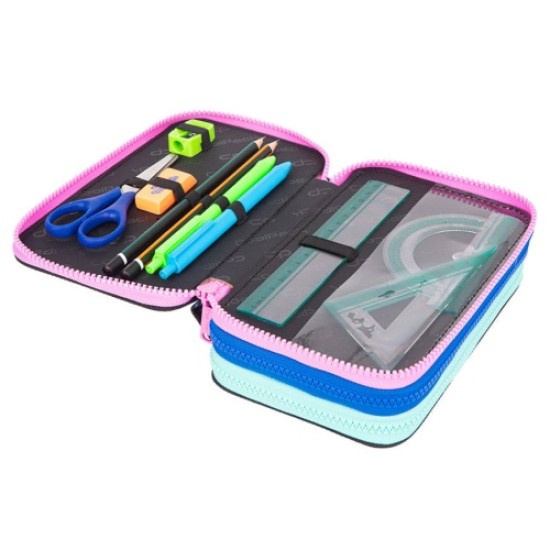 Forminis trijų skyrių penalas su priedais CoolPack Jumper 3 TENNIS STAR
