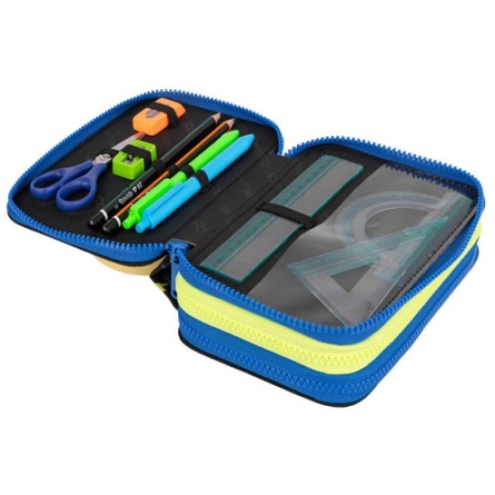 Forminis trijų skyrių penalas su priedais CoolPack Jumper 3 ATLANTIS